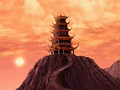 The Crescent Island Fire Temple, which functioned as an Avatar Temple for the Fire Nation.