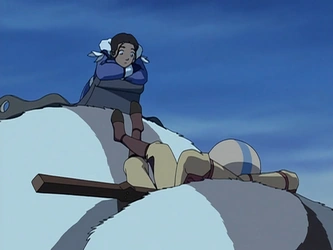 File:Katara and Aang chilling.png