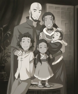 File:Aang, Katara, and their children.png