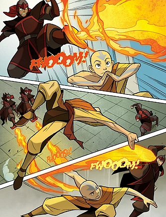 File:Fire Nation firebenders fighting Aang.png