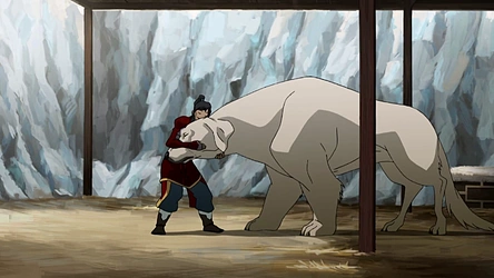File:Korra and Naga.png