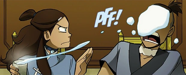 File:Katara waterbending snowball at Sokka.png