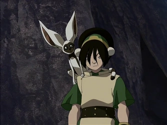 File:Annoyed Toph and Momo.png
