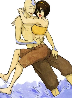 File:Toph and Aang fanart.jpg